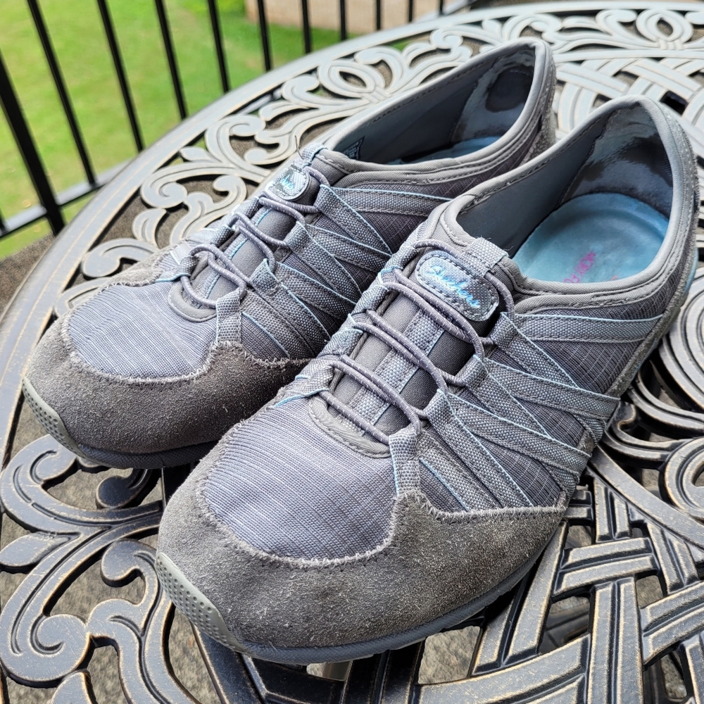 Skechers Women's Gray Casual Sneakers, Sz 7.5